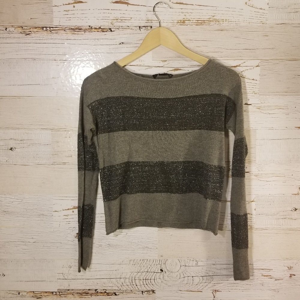 Apostrophe glitter stripe sweater‎